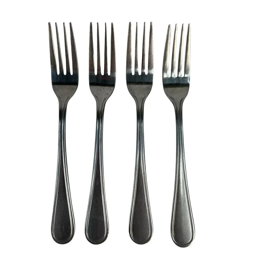 Oneida‎ HOLLIS Lot Of 4 Dinner Forks Stainless Flatware Stainless Replacement